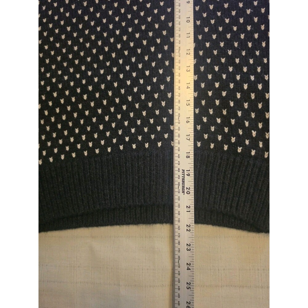 EUC Marine Layer Alma Women's Puff Sleeve Sweater Cotton Soft Black White Medium - Picture 10 of 13